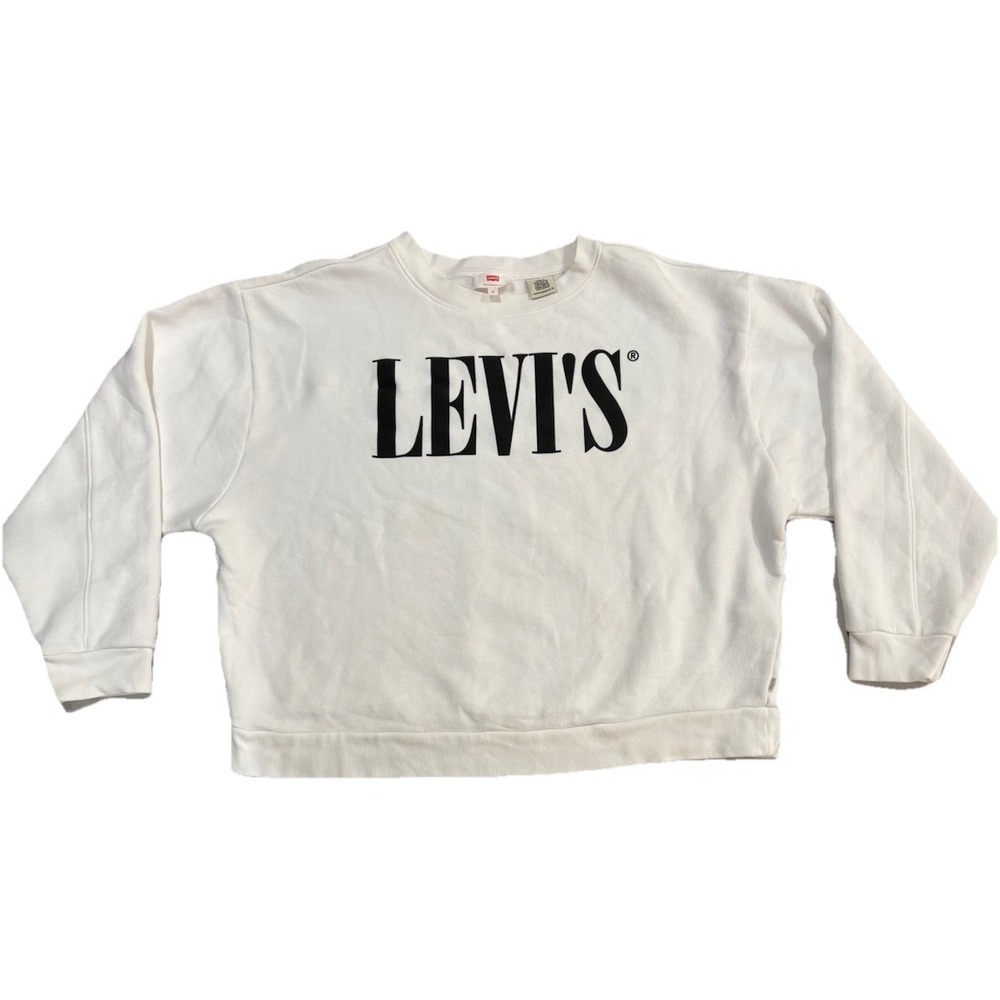 Levis Diana Graphic Crew Neck Iconic Heritage Oversized Sweatshirt White XL